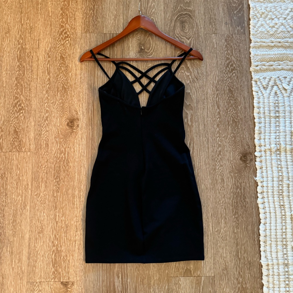 Zara Fitted Mini Black Cut Out Dress size M - Woman